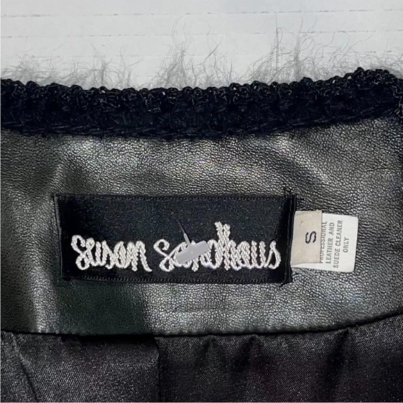 Vintage Leather Patchwork Kimono Jacket - Picture 6 of 12